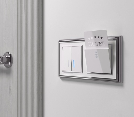 Электронный карточный выключатель (белый) (WL01-01-03)