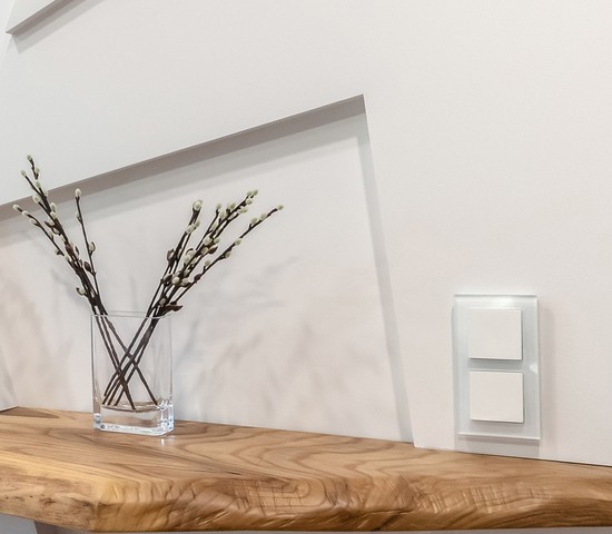 Перекрестный переключатель одноклавишный (белый) (W1113001)