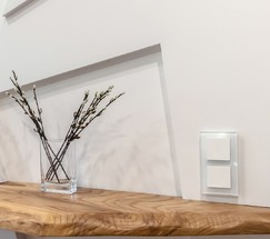 Перекрестный переключатель одноклавишный (белый) (W1113001)