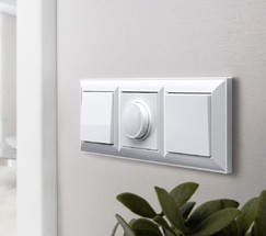 Перекрестный переключатель одноклавишный (белый) (W1113001)