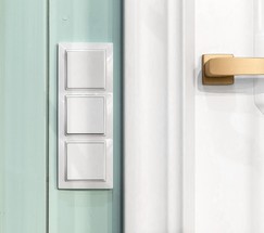 Перекрестный переключатель одноклавишный (белый) (W1113001)