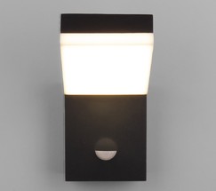 Универсальный уличный светильник 1541 TECHNO LED с датчиком движения Чёрный