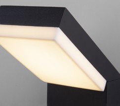 Универсальный уличный светильник 1541 TECHNO LED с датчиком движения Чёрный