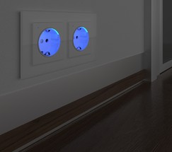 Розетка с подсветкой (белый) (W1171401)