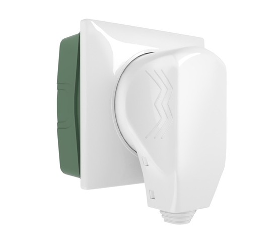 Комплект: розетка с вилкой для электроплиты 32А 250В, коробка в стену (белый) (W1189201)