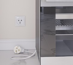 Комплект: розетка с вилкой для электроплиты 32А 250В, коробка в стену (белый) (W1189201)