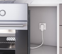 Комплект: розетка с вилкой для электроплиты 32А 250В, коробка в стену (белый) (W1189201)