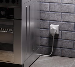 Комплект: розетка с вилкой для электроплиты 32А 250В, коробка в стену (белый) (W1189201)