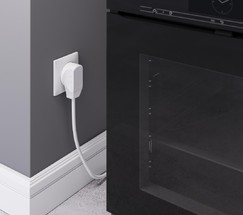 Комплект: розетка с вилкой для электроплиты 32А 250В, коробка в стену (белый) (W1189201)