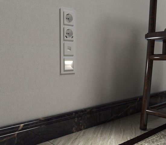 Розетка с заземлением и шторками (белый) (W1171101)