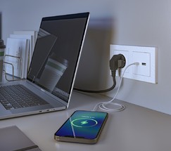 Розетка USB тип A+С (белый) (W1171801)