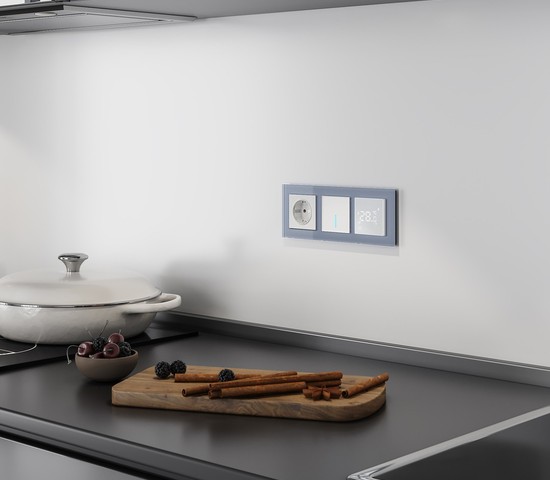 Сенсорный терморегулятор  для теплого пола Wi-Fi (белый) (W1151201)