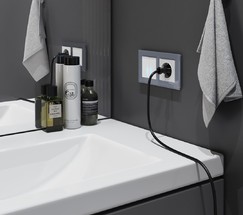 Сенсорный выключатель двухклавишный с подсветкой 1000 Вт (белый) (W4520001)