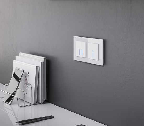 Сенсорный выключатель одноклавишный с подсветкой 1000 Вт (белый) (W4510001)