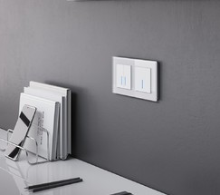 Сенсорный выключатель одноклавишный с подсветкой 1000 Вт (белый) (W4510001)