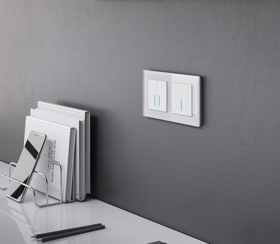 Сенсорный выключатель одноклавишный с функцией Wi-Fi (белый) (W4510601)