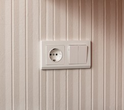 Выключатель двухклавишный (белый) (W1120001)