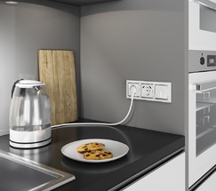 Выключатель одноклавишный с подсветкой (белый) (W1110101)