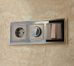 Накладка для розетки IP20 (бронзовый) (W1179012)