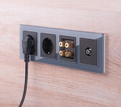 Акустическая розетка (черный матовый) (W1185008)