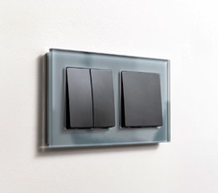 Перекрестный переключатель одноклавишный (черный матовый) (W1113008)