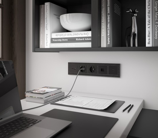 Розетка HDMI (черный матовый) (WL08-60-11)