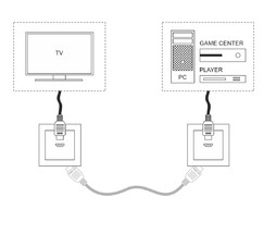 Розетка HDMI (черный матовый) (WL08-60-11)