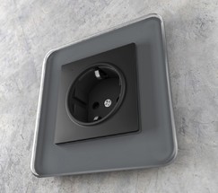 Розетка с подсветкой (черный) (W1171408)