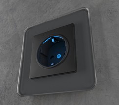 Розетка с подсветкой (черный) (W1171408)