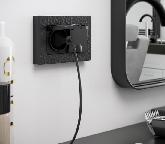 Рамка для двойной розетки Hammer (черный) (W0082408)