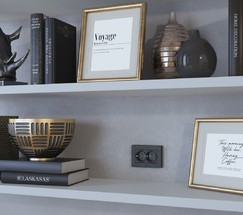 Рамка для двойной розетки Hammer (черный) (W0082408)