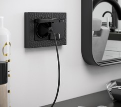 Рамка для двойной розетки Hammer (черный) (W0082408)