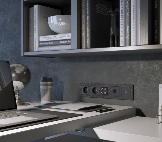 Рамка на 5 постов Hammer (черный) (W0052408)