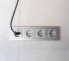 Рамка на 4 поста Hammer (серебряный) (W0042406)