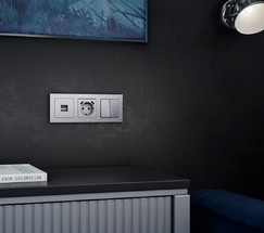 Рамка на 3 поста Hammer (серебряный) (W0032406)