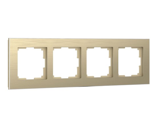 Рамка на 4 поста Aluminium (шампань) (W0041711)
