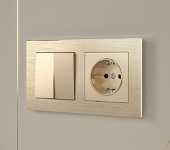 Рамка на 2 поста Aluminium (шампань) (W0021711)