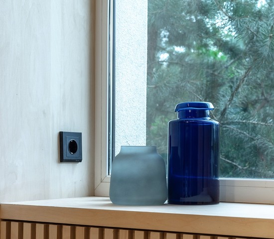 Розетка с заземлением и шторками (черный матовый) (W1171108)