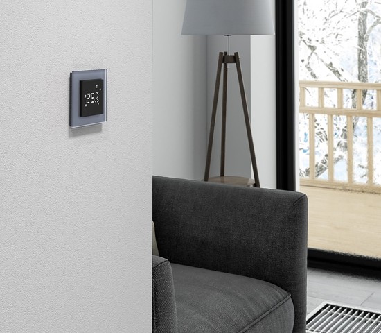 Сенсорный терморегулятор для теплого пола Wi-Fi (черный) (W1151208)