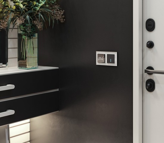 Сенсорный терморегулятор для теплого пола Wi-Fi (черный) (W1151208)