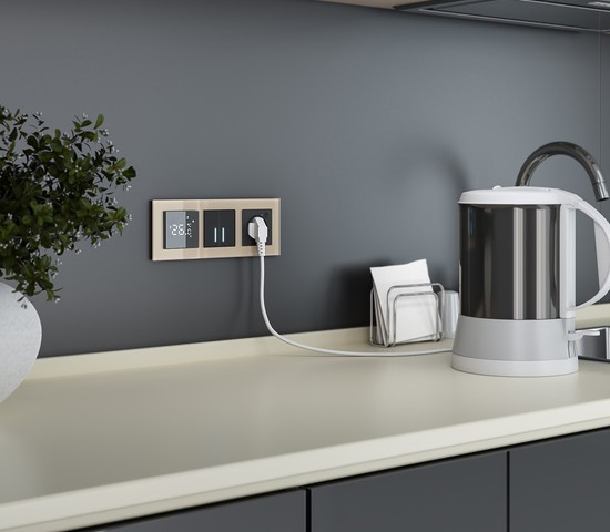 Сенсорный терморегулятор для теплого пола Wi-Fi (черный) (W1151208)