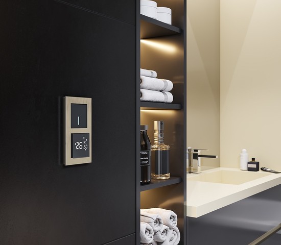 Сенсорный терморегулятор для теплого пола Wi-Fi (черный) (W1151208)