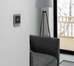 Сенсорный терморегулятор для теплого пола Wi-Fi (черный) (W1151208)