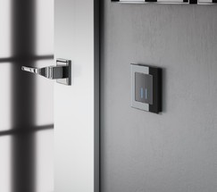 Сенсорный выключатель двухклавишный с функцией Wi-Fi (черный) (W4520608)