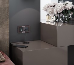 Сенсорный выключатель одноклавишный с подсветкой (черный) (W4510108)