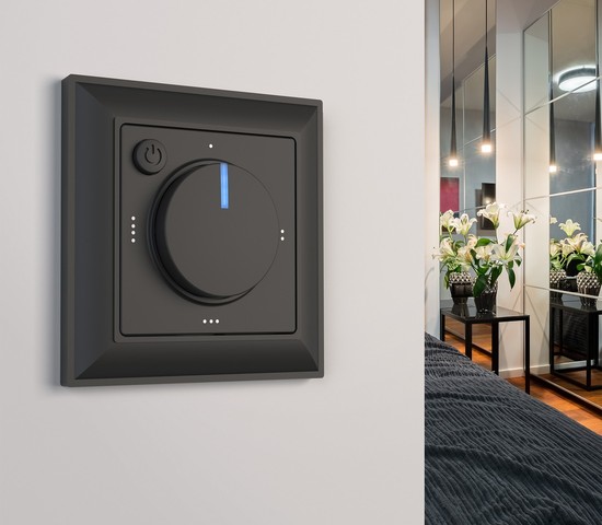 Терморегулятор электромеханический для теплого пола (черный) (W1151108)