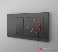 Терморегулятор электромеханический для теплого пола (черный) (W1151108)