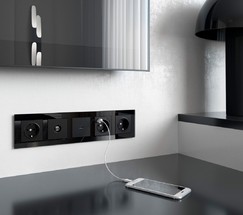 ТВ-розетка оконечная (черный матовый) (W1183008)