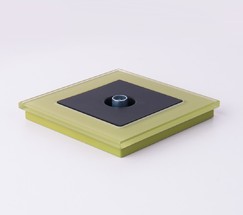 ТВ-розетка проходная  (черный матовый) (WL08-TV-2W)