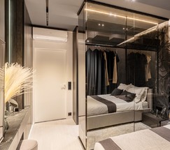 Выключатель двухклавишный (черный матовый) (W1120008)